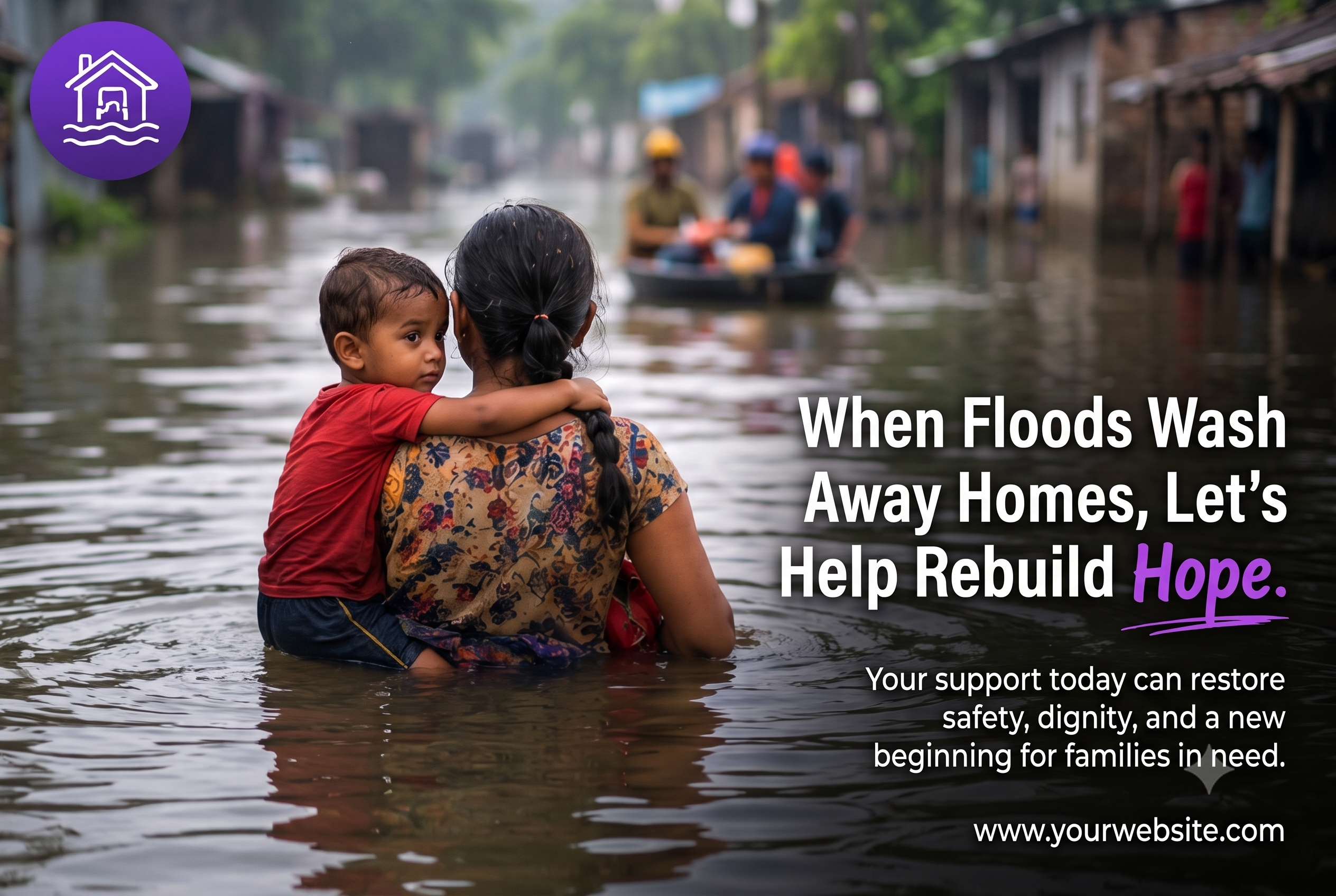 🌧️ When Floods Wash Away Homes, Let’s Help Rebuild Hope